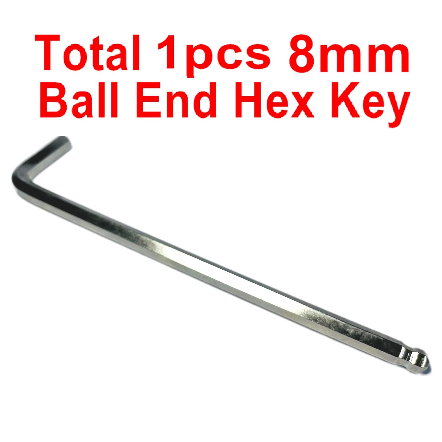 10-teiliges 5-mm-Kugelkopf-Inbusschlüssel-Set, 5-mm-Sechskantschlüssel-Set, 5-mm-Kugelkopf-Sechskantschlüssel, Inbusschlüssel, L-förmiger Sechskantschlüsselsatz mit langem Arm (8 mm)