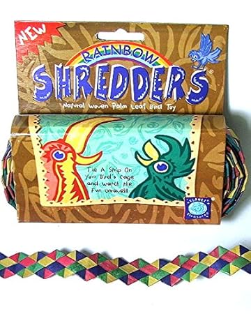 03138 Small Zig-Zag Rainbow Shredder Toys Foraging Craft Birds Talon Cage Chewy