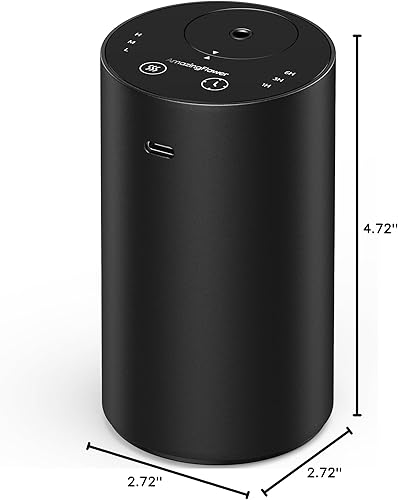 Miniatura 10 de Difusor de aceite esencial sin agua, difusores de aroma recargables con 3 niveles de niebla y temporizadores, difusor de aromaterapia portátil