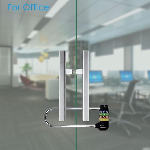 Miniatura 8 de Cerradura de armario de gimnasio con grillete de 6.5 pulgadas de largo, cerradura de combinación de 4 dígitos, candado de seguridad para manijas de