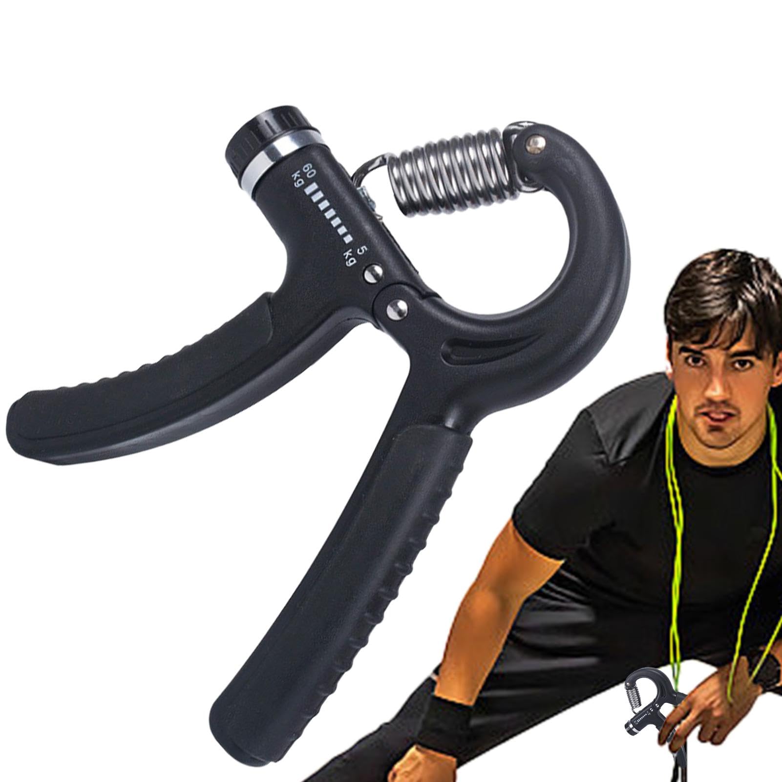 Grip Trainer, Adjustable Resistance Forearm Exerciser, Grip Strength Trainer for Muscle Building and Injury Recovery for Athletes