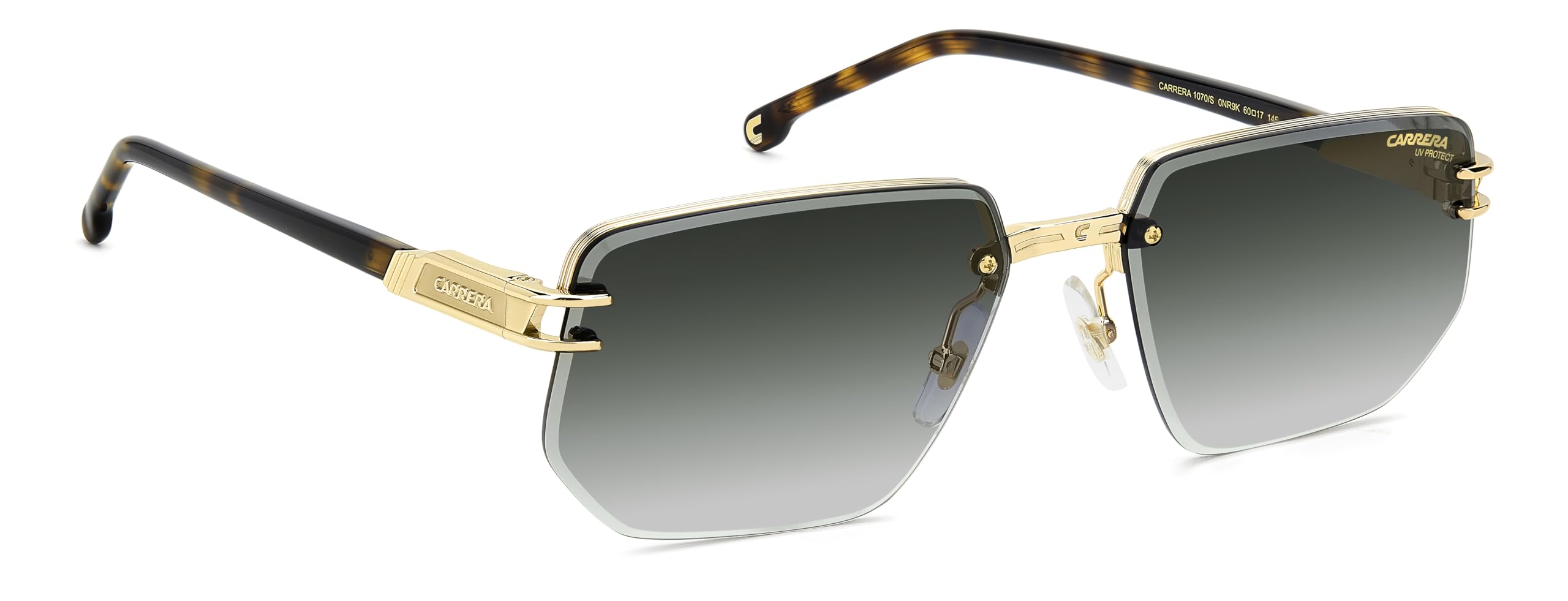 Carrera 1070/S BROWN HAVANA ON GOLD/GREEN SHADED 60/17/145 Herrenbrillen Sonnenbrillen