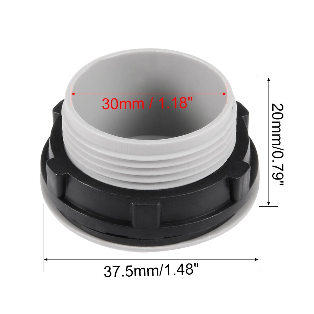 sourcingmap 24 Pcs 30mm Black Gray Plastic Push Button Switch Hole Panel Plug, Grey, grey-30mm-24pcs - Image 2