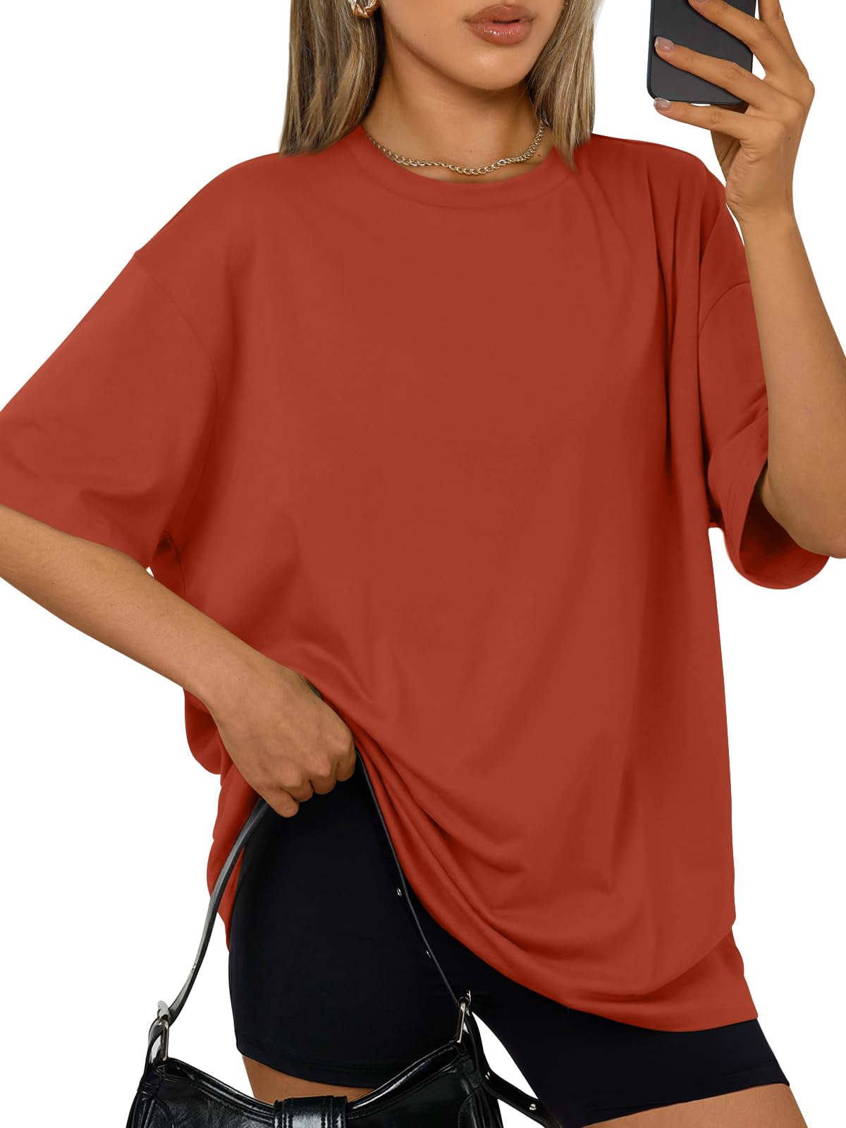 Trendy Queen Womens Oversized T-Shirts Short Sleeves Workout Tops | Casual Summer Gym Tees Plus Size Fashion Clothes 2026
