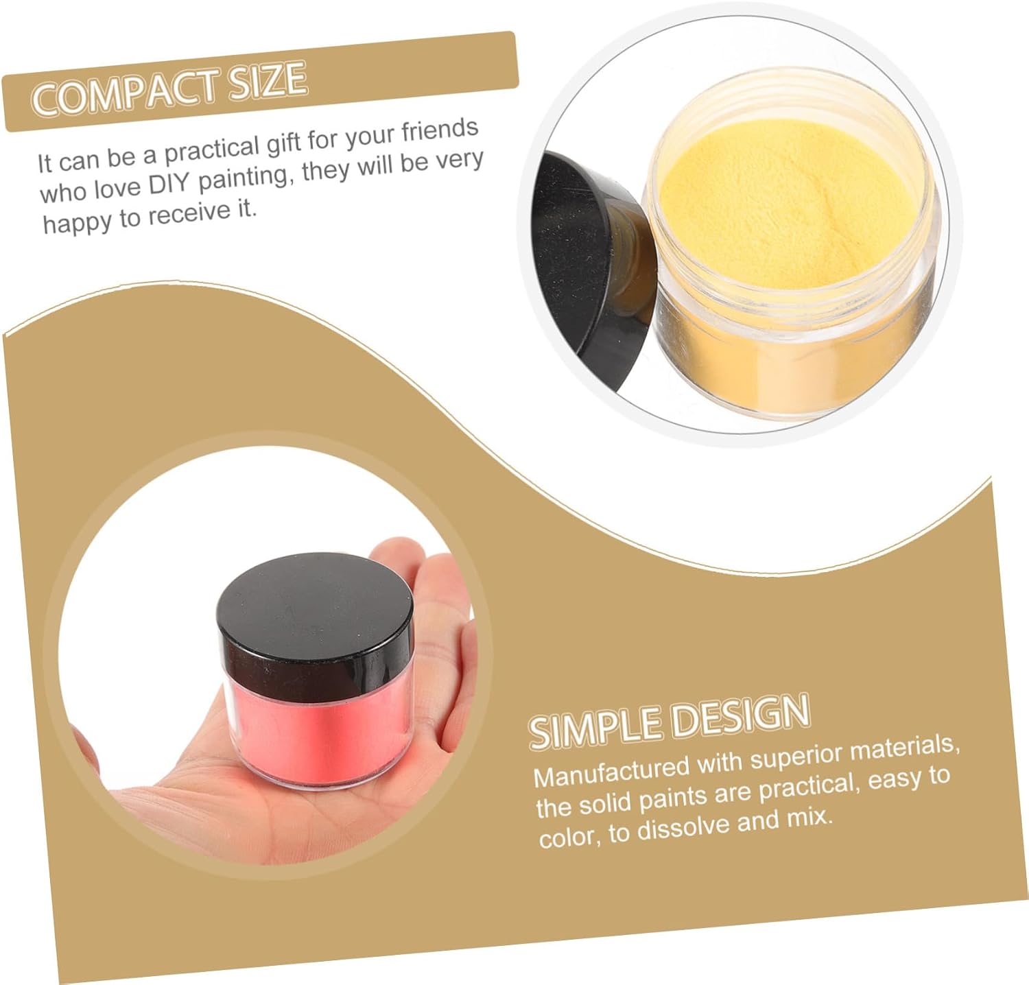 KALLORY 5pcs for Crafting Soap Making Nail Art and Makeup Pigment for Eye Shadow Blusher and Candle Projects
