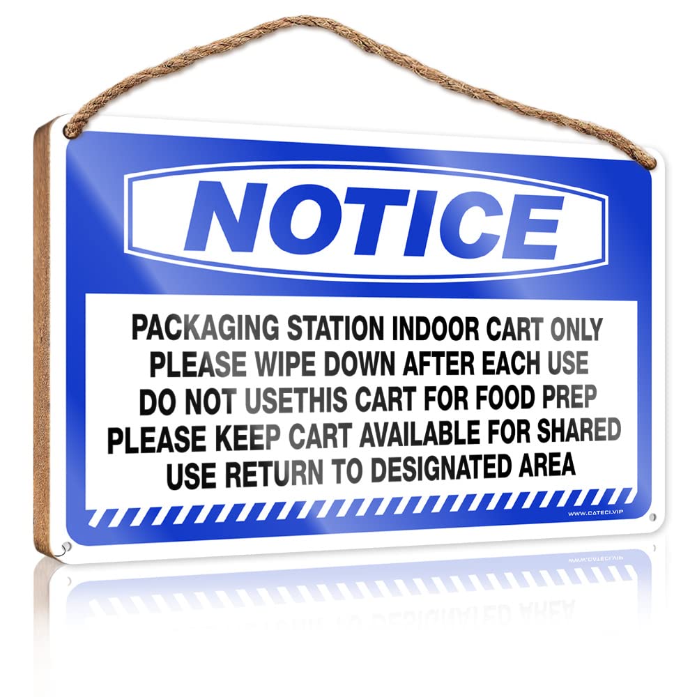 FZFN Wooden Hanging Wall Sign Notice Packaging Station Indoor Cart Only Please Wooden Sign Wood Decor Sign Wood Decor Sign(23X35CM)