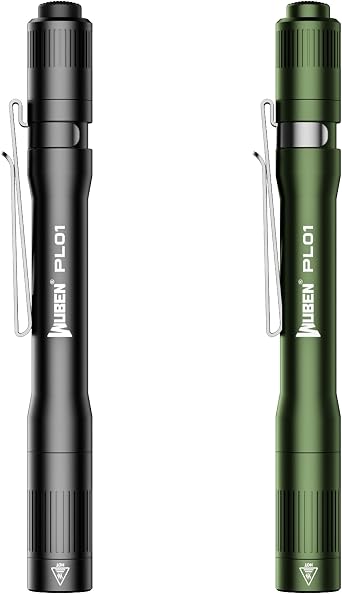 WUBEN PL01 Pen Light, 650 Lumens Pocket EDC Flashlight Rechargeable, Bright LED Pen Flashlight, IP68 Handheld Flash Lights, Compatible 2 AAA Battery for Home, Outdoor, Emergencies, Inspection