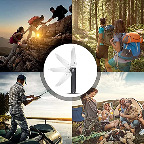 Sitivien St101 Folding Knife, D2 Steel Blade+G10 Handle Tool Knife, Edc Pocket Knife For Outdoor, Camping, Hunting, Survival (Black) #TOP5