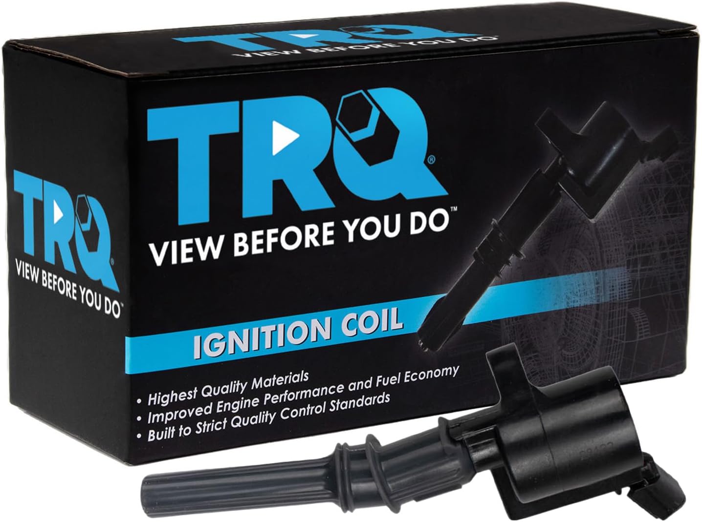 TRQ Ignition Spark Coil for Crown Victoria E150 Econoline Van F150 F250 Pickup Truck