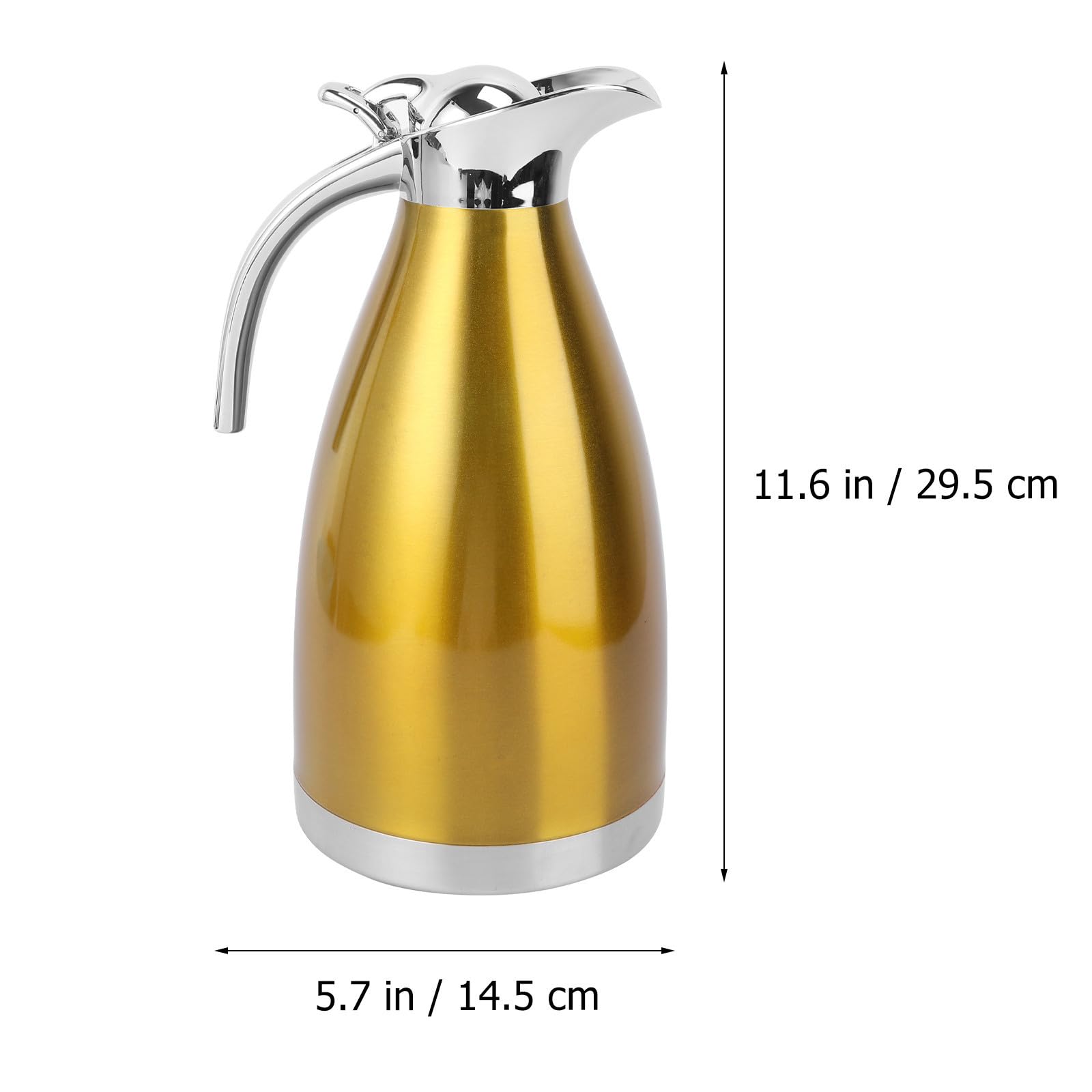 Thermosflasche 2000ml aus Edelstahl, Doppelwandig, für Zuhause und Büro