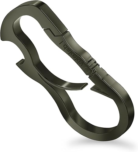 Idakekiy Llavero con mosquetón doble, herramienta múltiple con llavero y abrebotellas para llaves