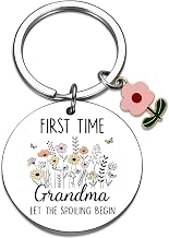 New Grandma Gifts First Time 2025 Promoted to Grandma keychain Gifts from Grandkids Christmas Mothers Day Present Ideas