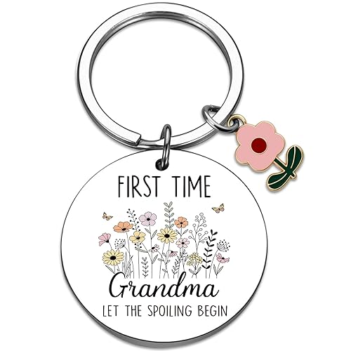 New Grandma Gifts First Time 2026 Promoted to Grandma keychain