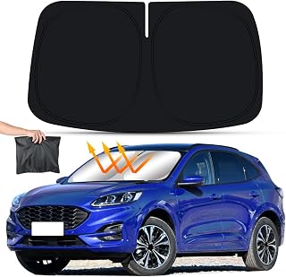 Car Sun Shade for Ford Escape 2020 2021 2022 2023 2024 2025 2026 and Ford Escape Hybrid 2020-2026 Auto Interior Accessories Windshield Sunshade Insulation Protector Window Curtains Cover Visor