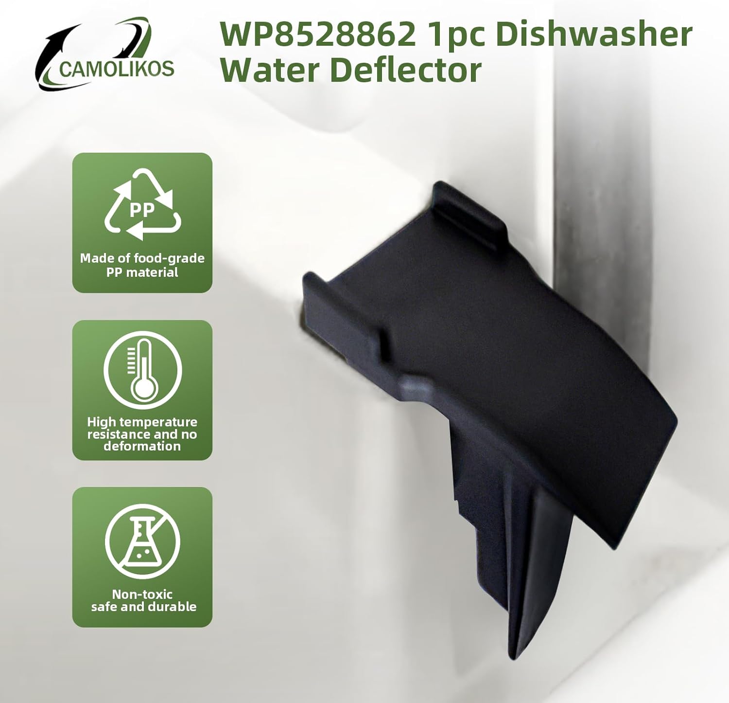 WP8528862 Dishwasher Tank Deflector for Whirlpool Kenmore replaces 3369052 3378140 8268872 8528862