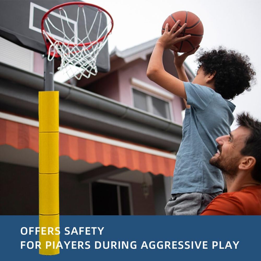 Basketball Pole Pad Weatherproof Padding for Round & Square Basketball Poles Heavy Duty Basketball Pole Padding for Training Ideal for Basement Pole Padding & Garage Pole Wrap Impact-Resistant