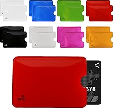 16 Piezas Funda Tarjeta Credito, Papel de Aluminio Seguro Protector Tarjetas Credito Protección Contra la Desmagnetización Y el Robo de Identidad