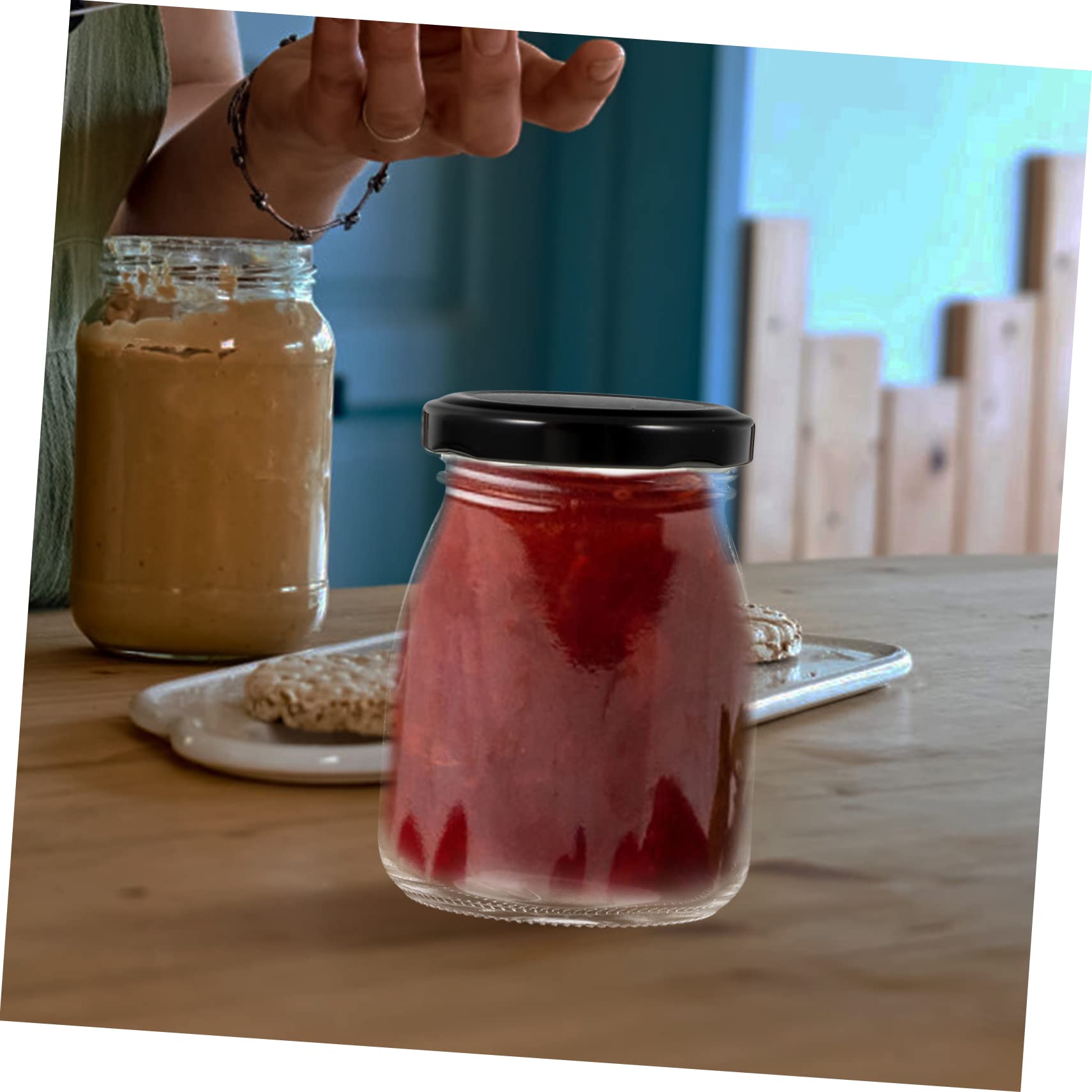 MAGICLULU 10pièces Pot à Yaourt Verre avec Couvercle Hermétique Boîte de Conservation pour Céréales Thé et Bonbons