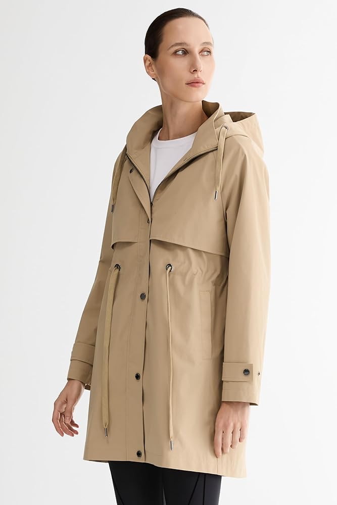 Amazon.com: Orolay Women's Waterproof Hooded Rain Jacket Long
