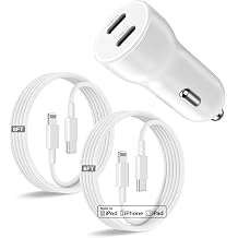 iPhone 14 13 Car Charger, 45W Dual Port USB C Rapid Apple Car