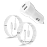 iPhone 14 13 Car Charger, [Apple MFi Certified] 45W Dual Port USB C Rapid Apple Car Adapter with 6ft Type C to Lightning Cable Fast Charging for iPhone 14 Pro/14 Pro Max/14 Plus/13/12/11/X/XS/SE,iPad