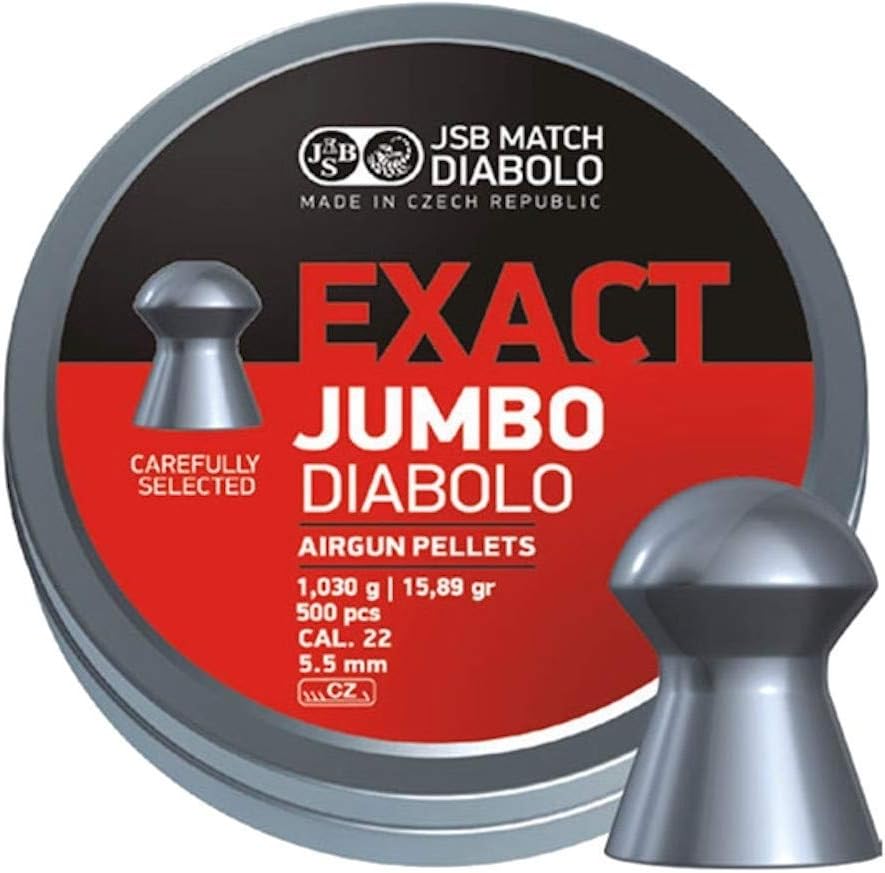 JSB .22 5.52 mm Exact Jumbo Diablo Air Gun Pellets 500 Tin