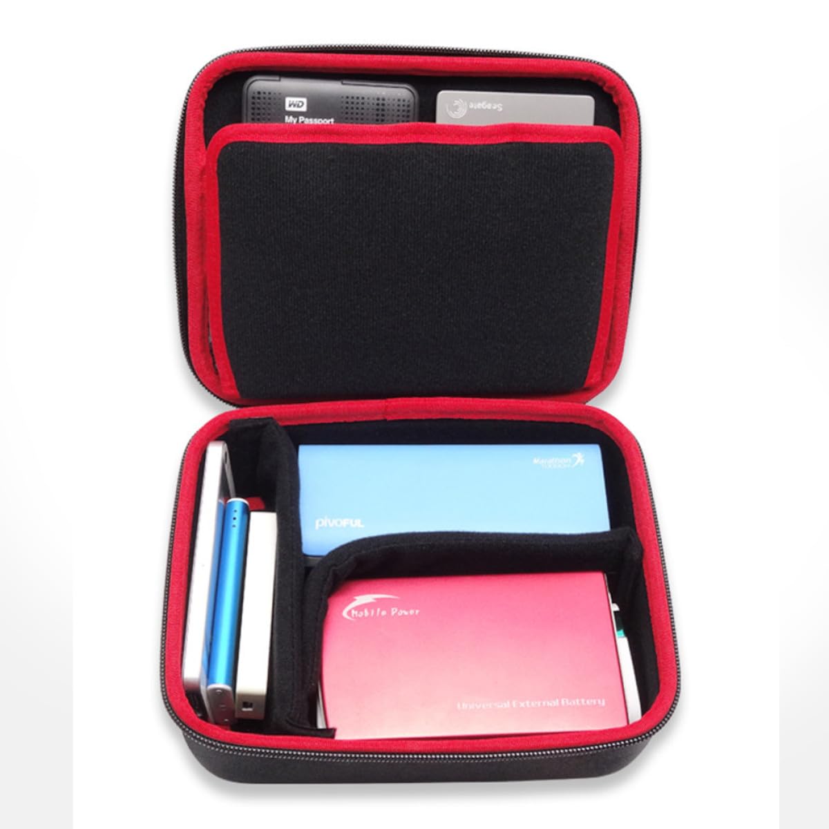 Organizer Cavi Elettrici Portatile Grande Capacità in Oxford Nero | Back To School Party, Borsa Organizer Cavi, Gestione Usb, Cordoni e Audio