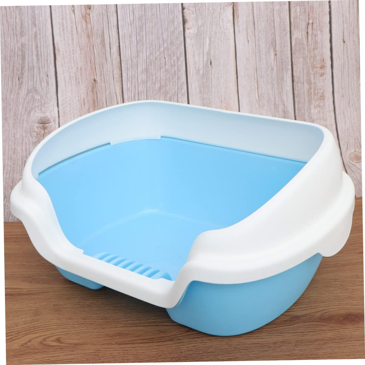 Semi-Enclosed Cat Litter Box Practical Sized Plastic Cat Toilet for Easy Cleaning and for Seeking Tidy Home