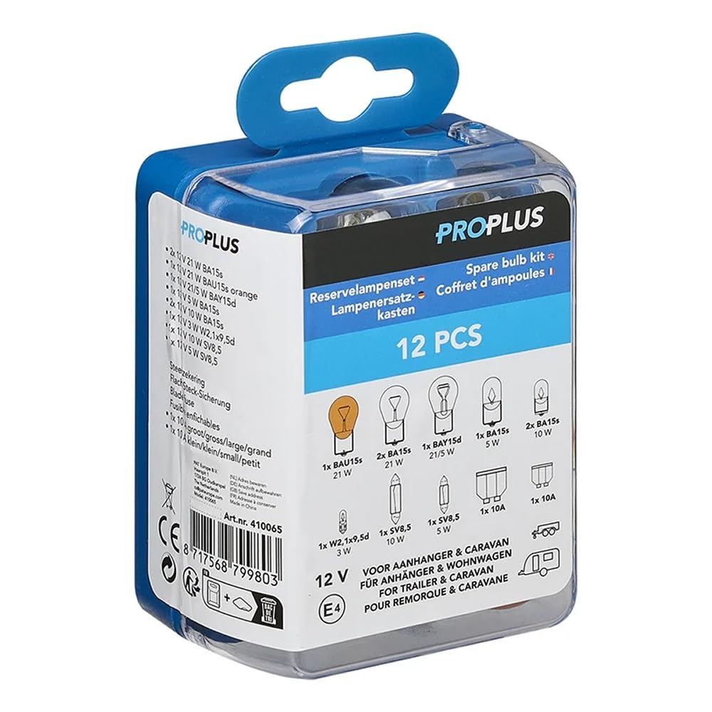 ProPlus Set lampadine per rimorchio Caravan 12 Pezzi