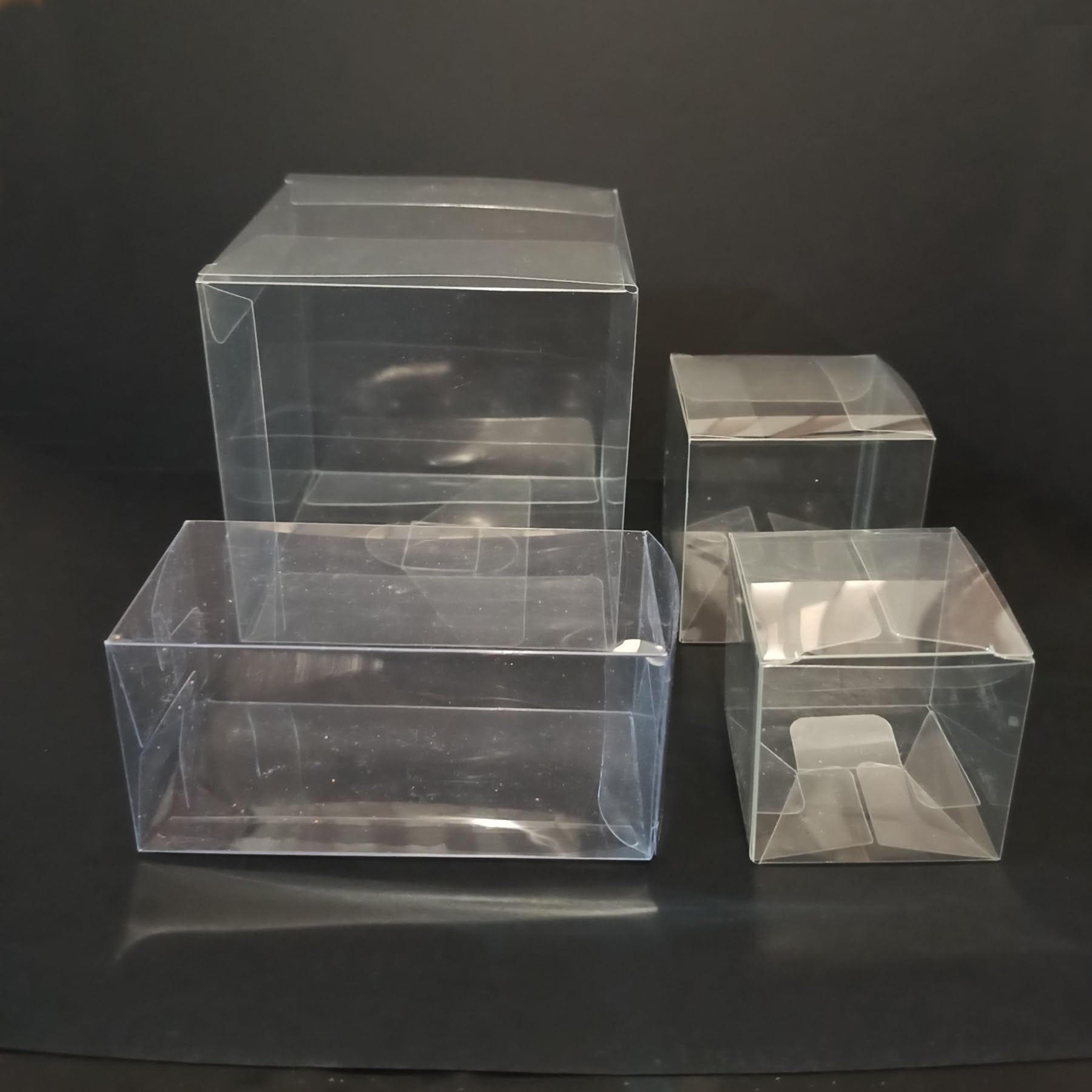 Set di 10 scatoline trasparenti per bomboniere, 8 x 8 x 8 cm