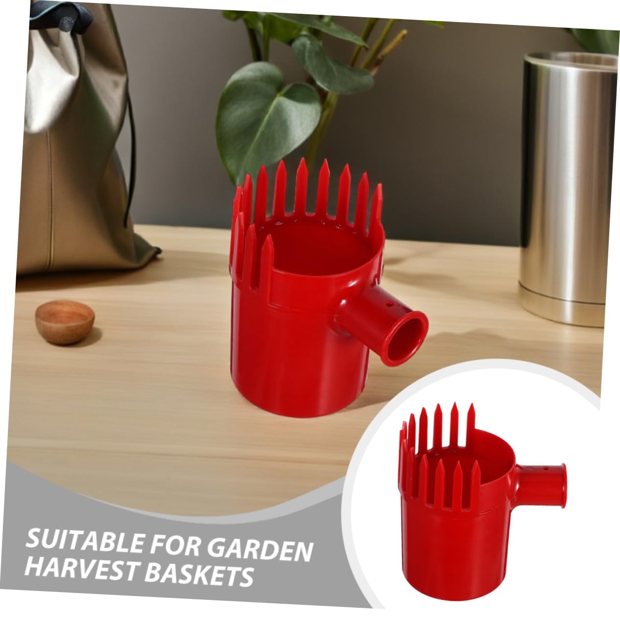 Fruchtpflücker Kunststoff Pflückhilfe mit Ergonomischem Griff Robustes Beerenernte Werkzeug für Blaubeeren Kleine Früchte und Garten Zeitsparend Rot für Outdoor Obstpflücker