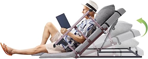 Miniatura 3 de Respaldo de elevación eléctrico para cama, respaldo de cama de elevación de potencia ajustable, pasamanos plegable con control remoto, fuerte