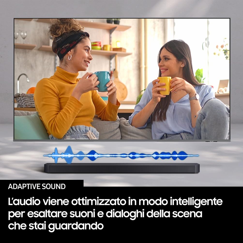 Samsung Soundbar HW-B46CF/ZF Serie B, 3 Speaker, Wireless, Dolby 2ch, Audio a 2.1 Canali, DTS 2ch, Surround Sound Expansion, Voice Enhance Mode, Titan Black, 2025