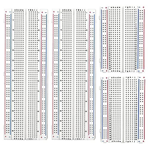Mcigicm PCB6 Breadboards, 2Pcs 830 Point And 2Pcs 400 Point Solderless Bread Board cover