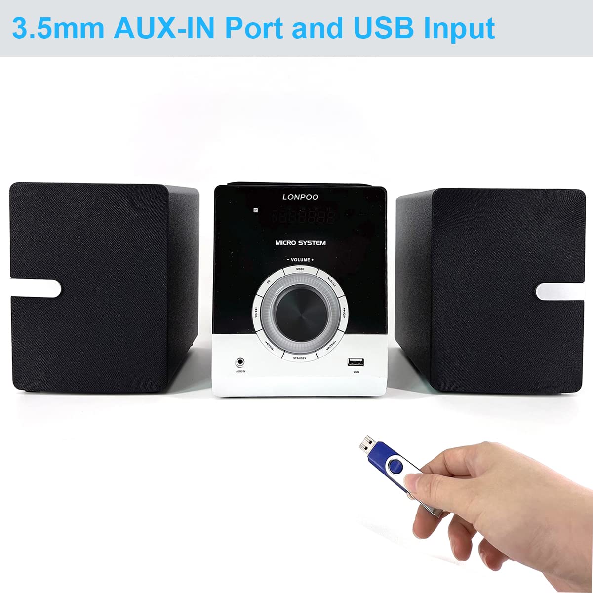 新品！LONPOO CD/CD-R/CD-RW/MP3ミニコンポ　LP-886 LONPOO - 30W CDステレオシステム LP-886 の評価 | SHOPSTAFF