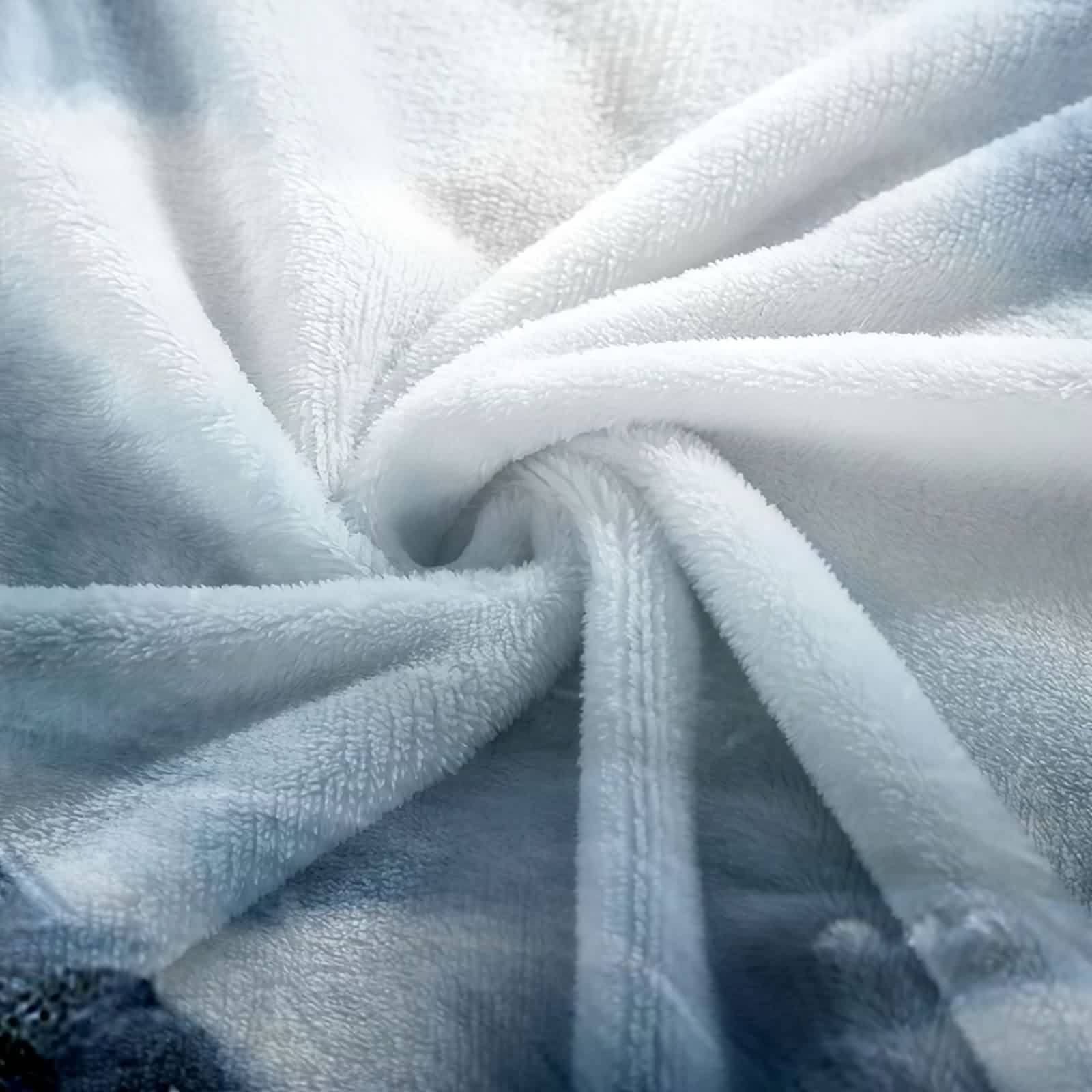 Manta Sofá Forro Polar, Manta Sofa 150x200 Franela Blanco Negro Verde Arroyos de Piedra Blanket Couch Cama Suave Calentita Regalo