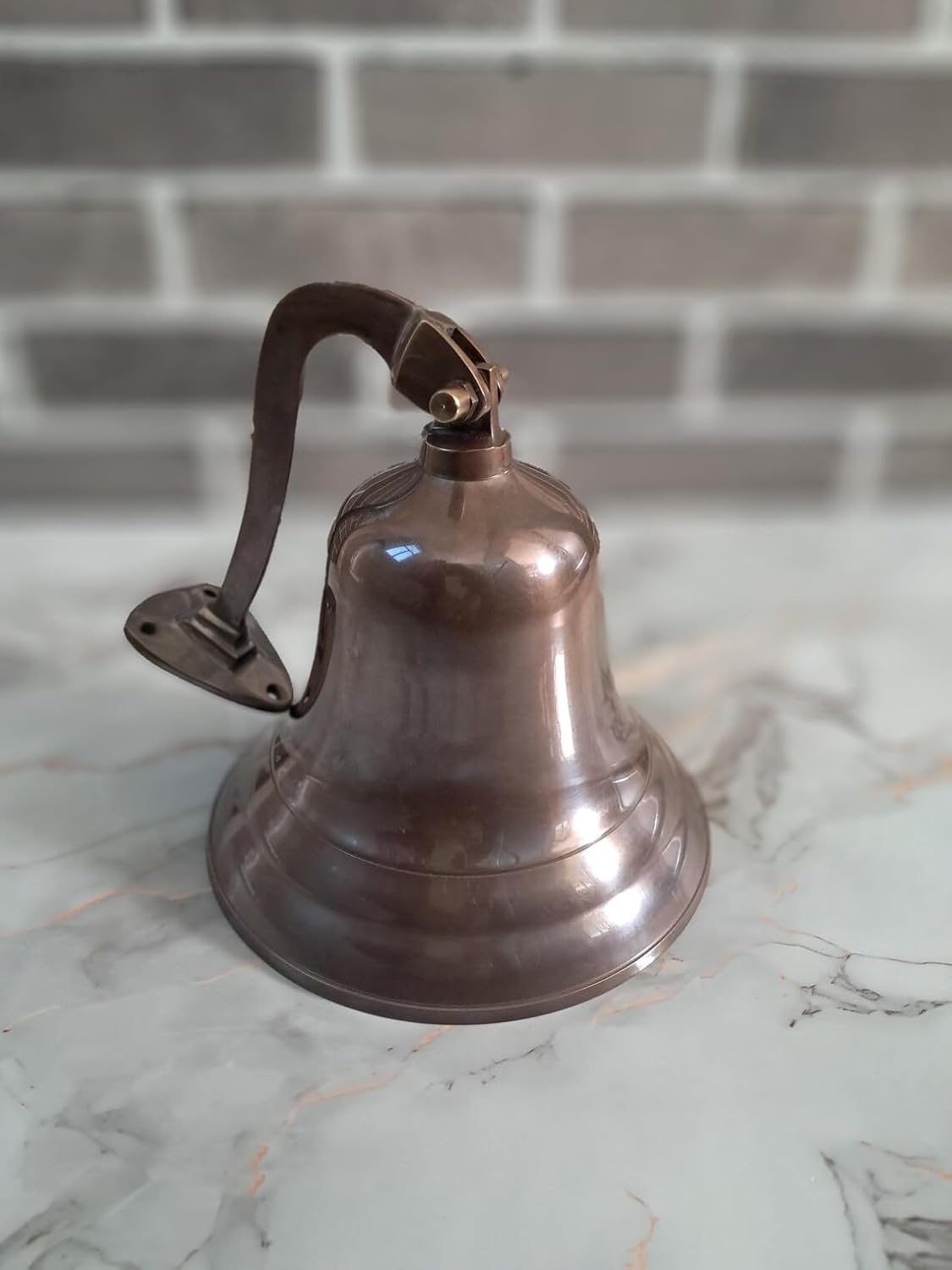 Personalized Engraved Brass Bell - Custom Antique Bell for - Engraved School Wall Hanging Bell Indoor - Brass Nautical Bell for Home Decor Gift