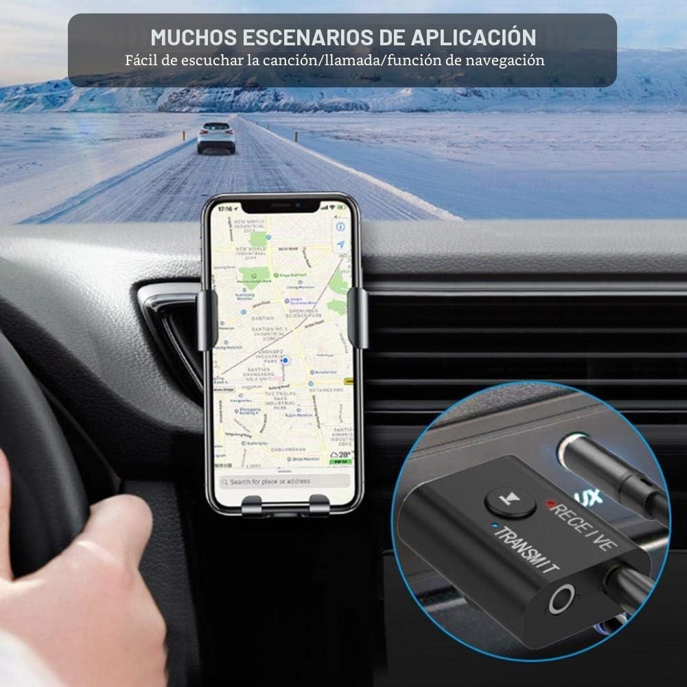 Bluetooth Transmisor Receptor para TV, 2 en 1 Bluetooth 5.0 Equipo de Adaptador de Audio de Circuito Independiente para TV/PC/Proyector/Teléfono Móvil/Tableta de Sonido para el Hogar