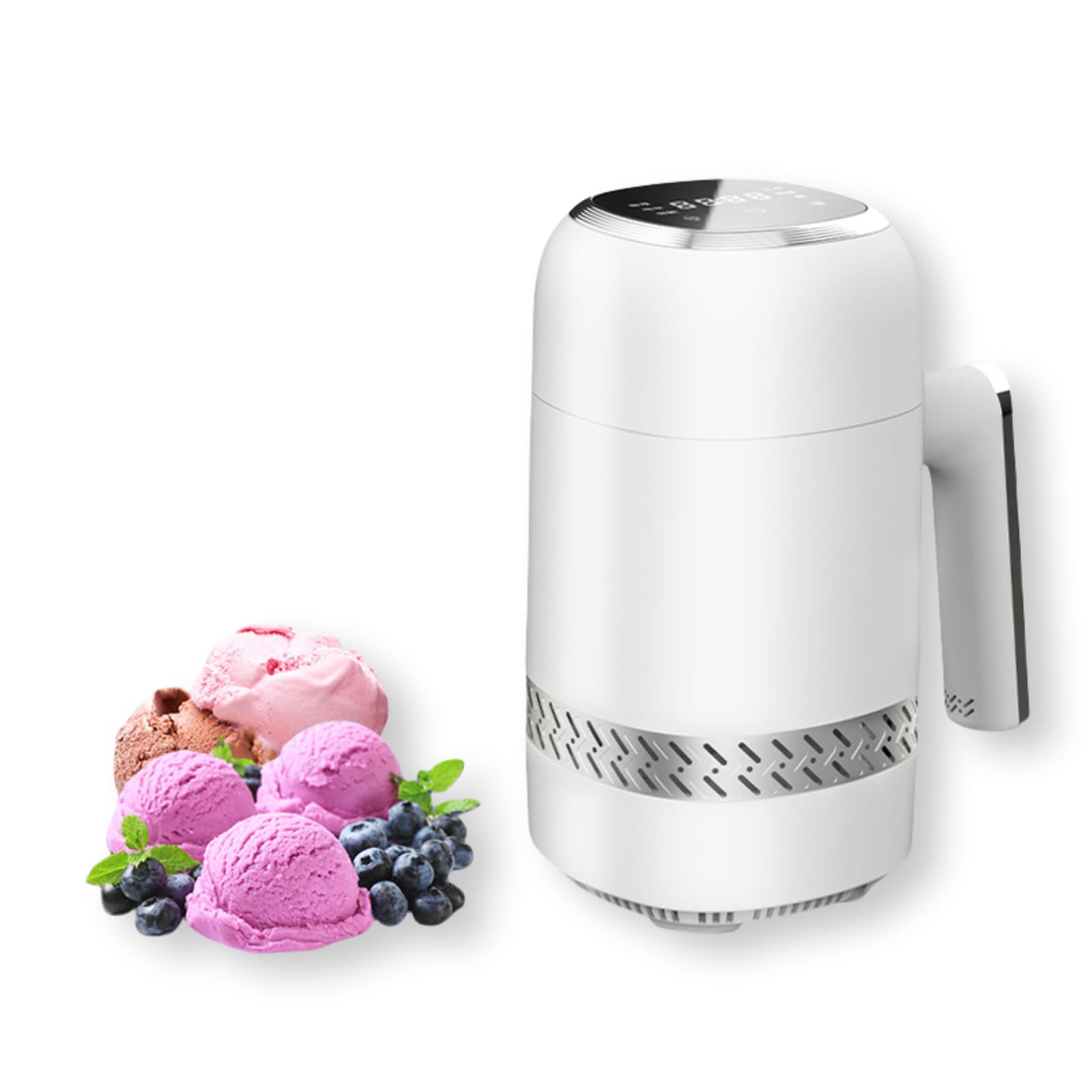 Máquina automática eléctrica para hacer helados, máquina de yogur congelado para sorbetes caseros, natillas, helados y sorbetes, m