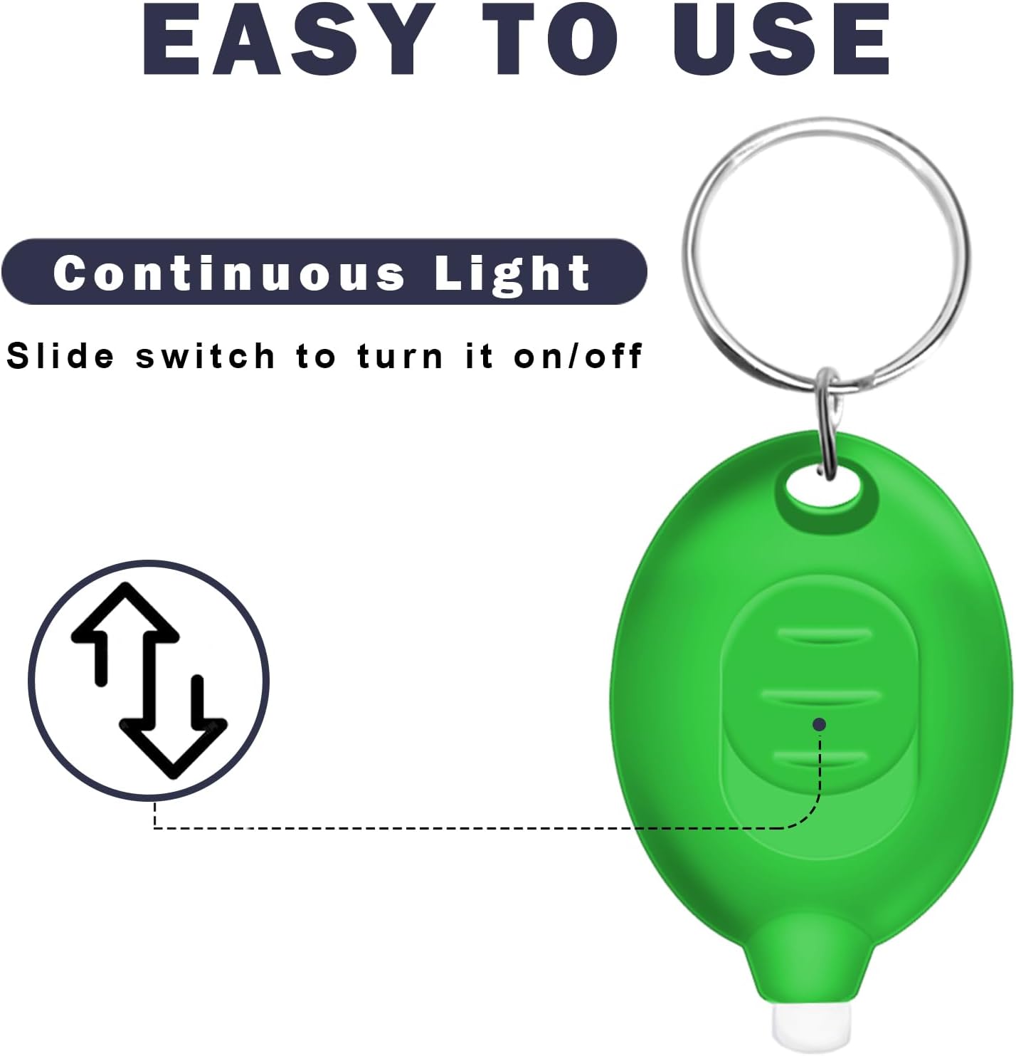 Mini LED Keychain Flashlight, Ultra Bright Green Light, 6-Pack image 5