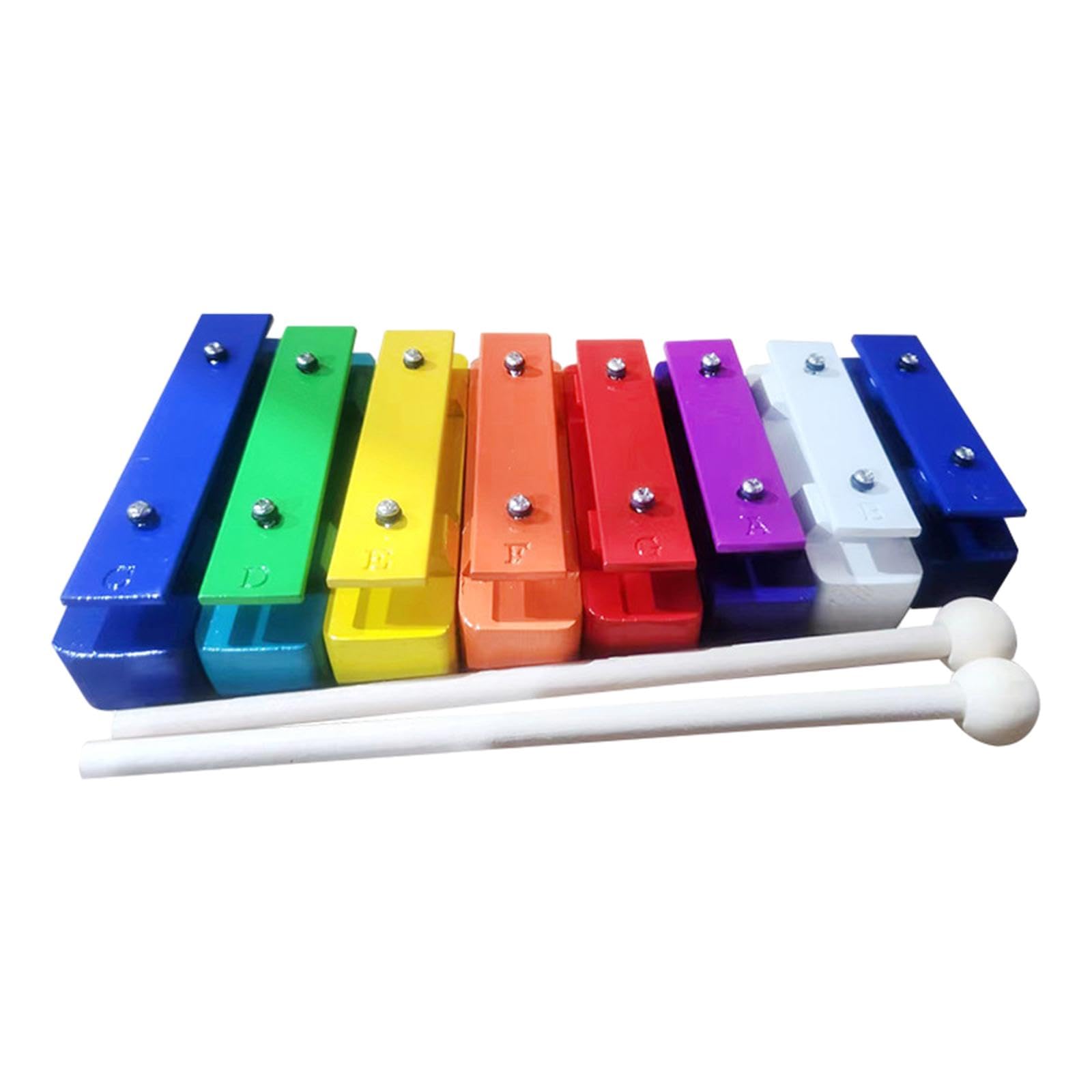 Perfeclan 8-Noten-Glockenspiel, Xylophon, Hand-Auge-Koordination, Schlaginstrument, Musikspielzeug für Kindergarten- und Vorschulkinder