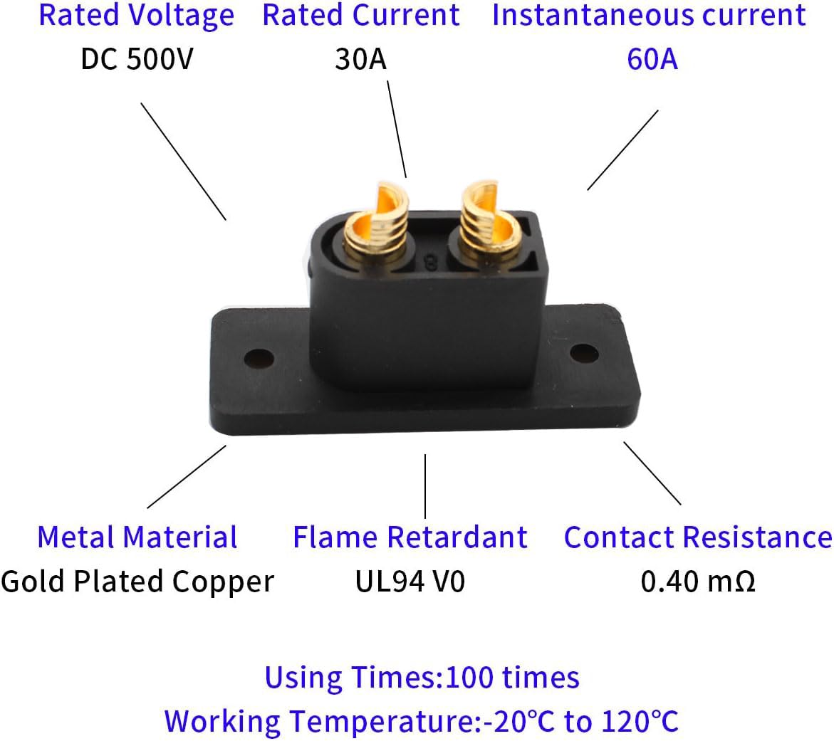 RUNCCI-YUN 10 par XT90E-M XT90h XT90H złącze męskie typu Bullet Connector wtyk kablowy z gumową nasadką, śruby zabezpieczone przed wodą do akumulatora Lipo XT90