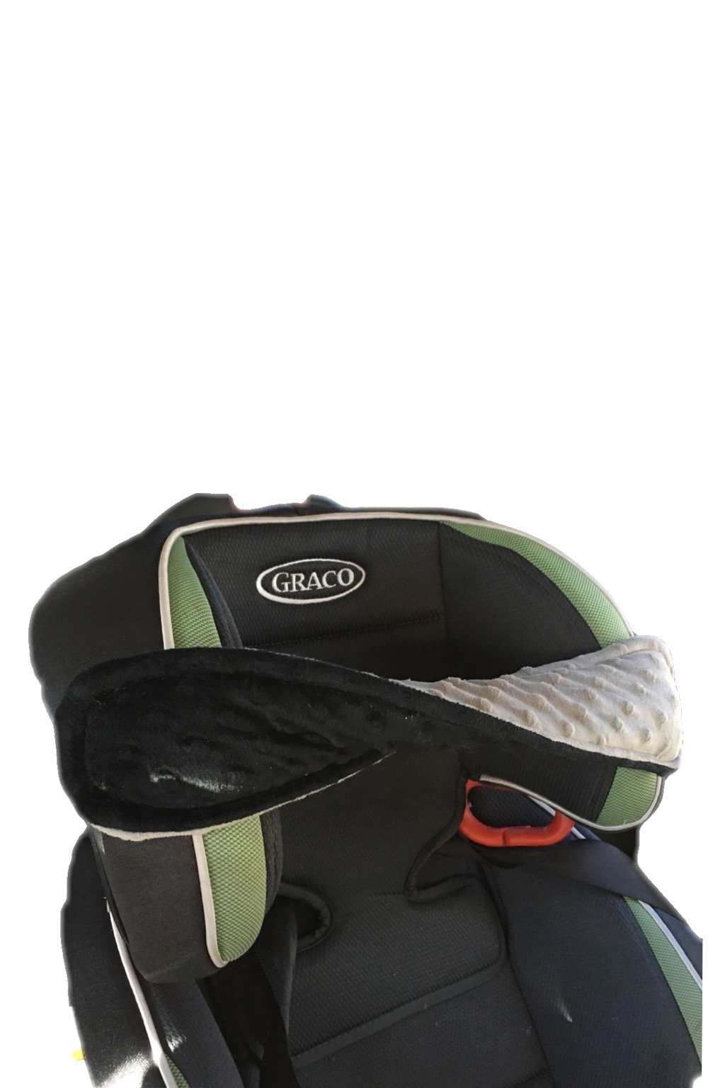 NoNods Car Seat Pillow Head Band REVERSIBLE BLACK/GREY