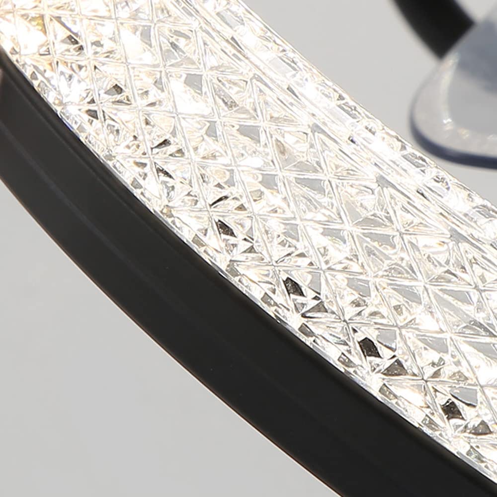 Lekka, luksusowa, inteligentna, bezstopniowa ściemniająca, wbudowana lampa LED z wentylatorem sufitowym, 30W * 2 Lampa z wentylatorem sufitowym z potrząsaniem głowicą. 1/2/4/8 godzin Harmo