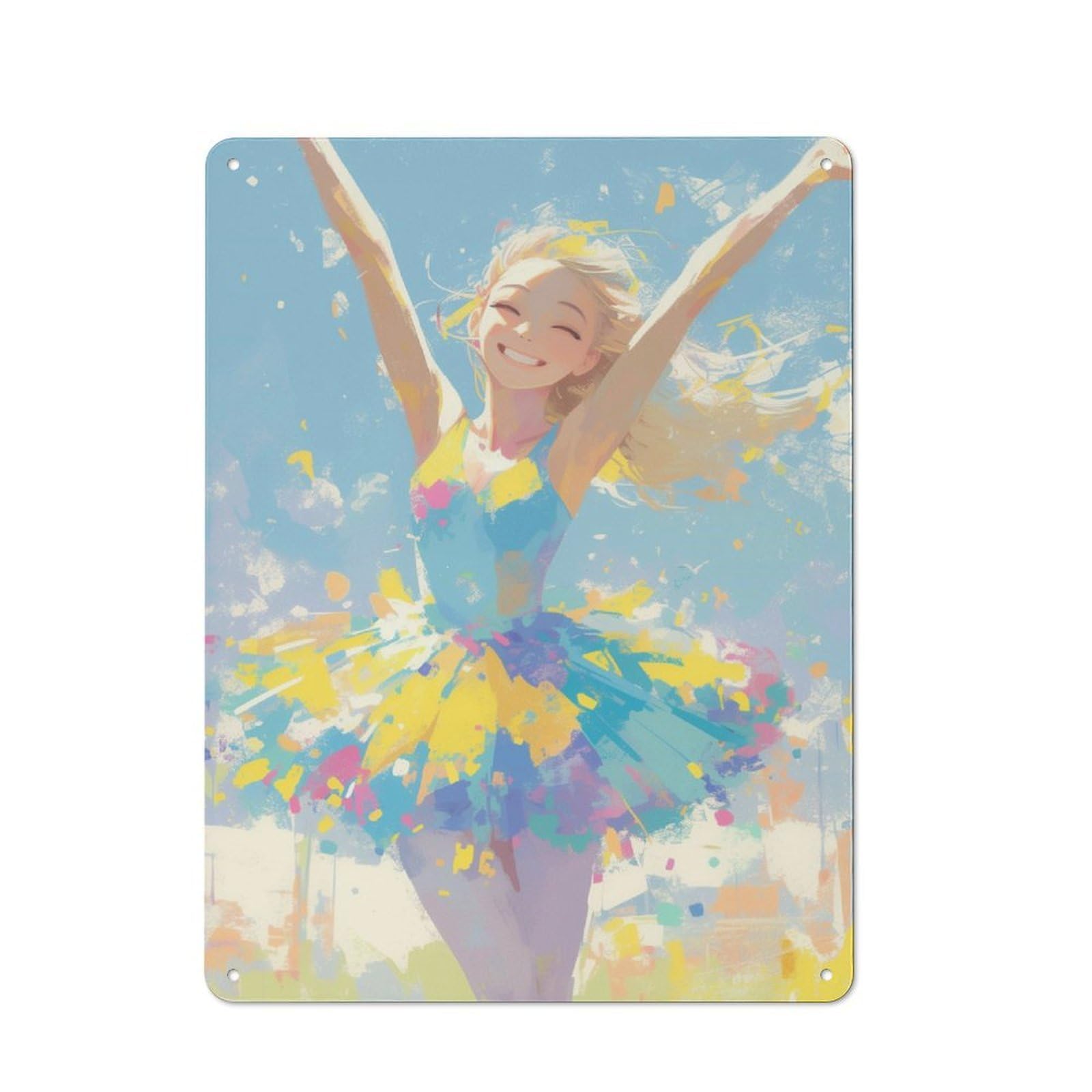Junmoney Girls Smiling Industrial Metal Sign 40X30cm, Clean Industrial Loft Wall Plaque For Modern Home, Workshop, Office Or Cafe