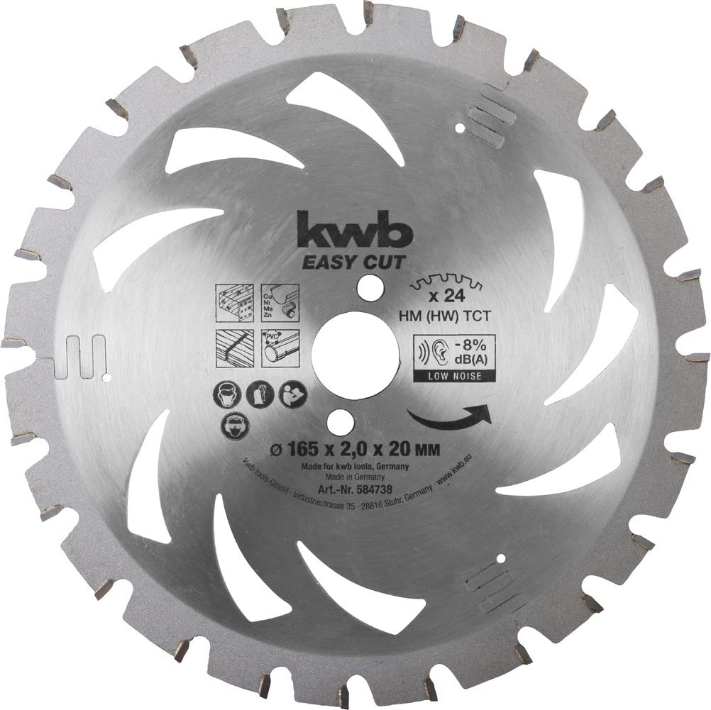 Einhell Te-Ps 165 Pilarka Tarczowa, Wielokolorowy, 165 mm & kwb 584738 akumulatorowa tarcza do piły tarczowej z cienkim ostrzem tnącym z twardego metalu
