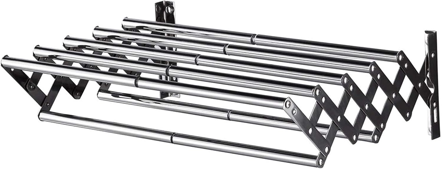 Retractable Wall Mounted Clothes Airer Drying Rack Towel Holder Laundry Hanger Space Saving Solution for Drying Clothes and Towels