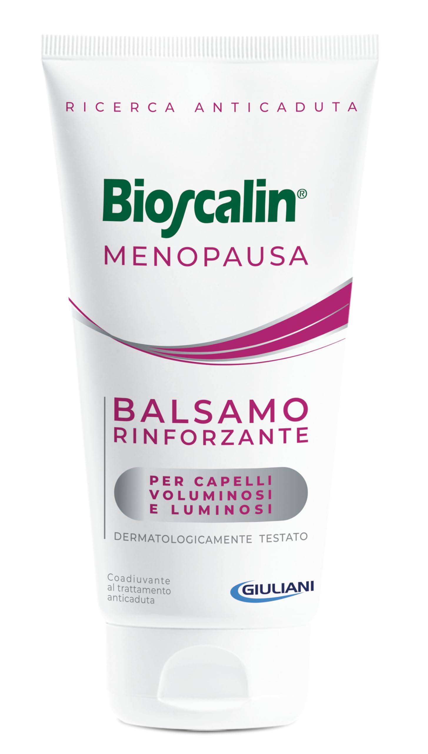 Bioscalin MENOPAUSA Balsamo Rinforzante Antietà, Volume e Lucentezza, Balsamo Donna per Capelli Voluminosi e Luminosi, 150 ml