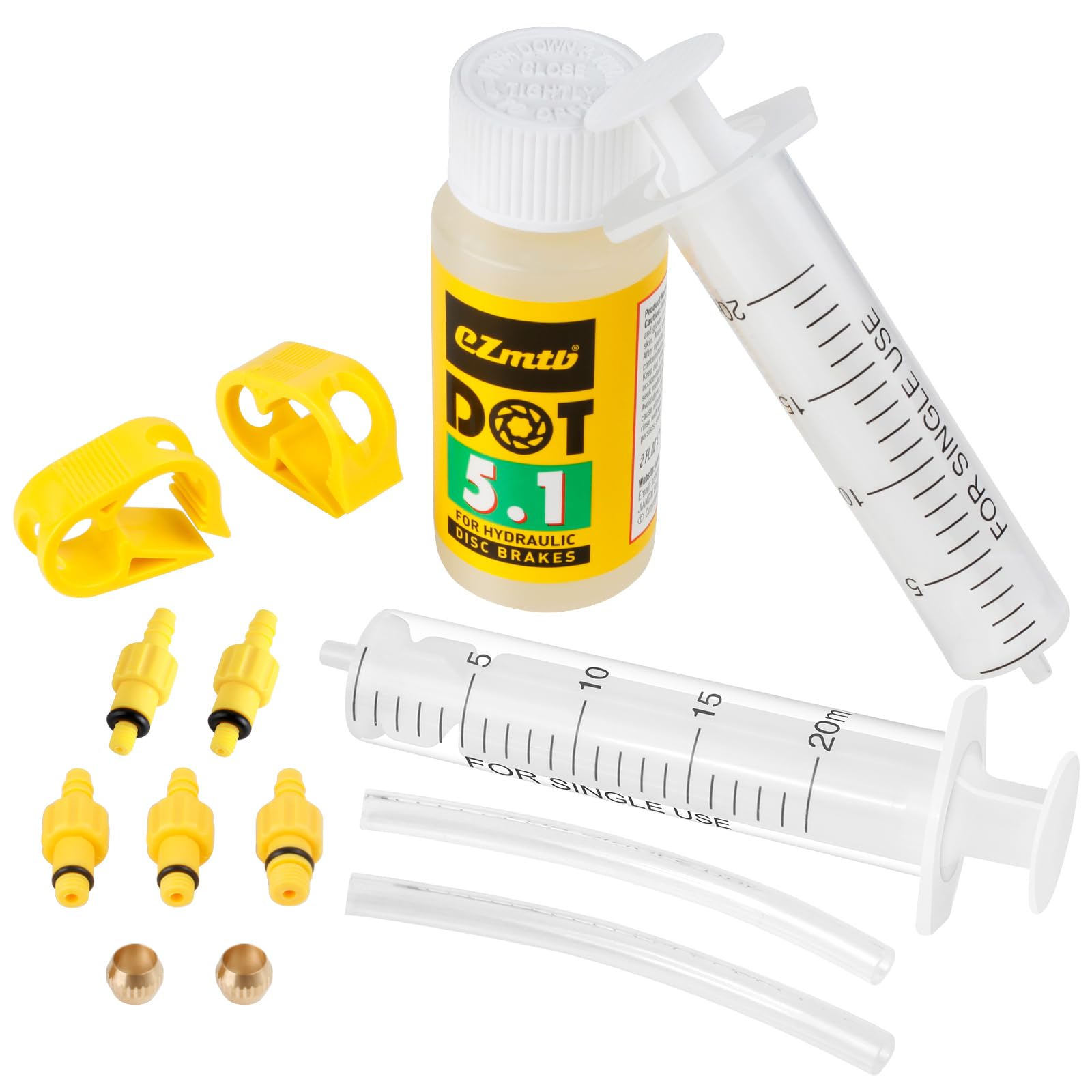 Yiezio Brake Bleed Kit for SRAM Hydraulic Brakes, Brake Fluid Change Hydraulic Kits, Including High Performance Brake Fluid DOT Oil 60ml