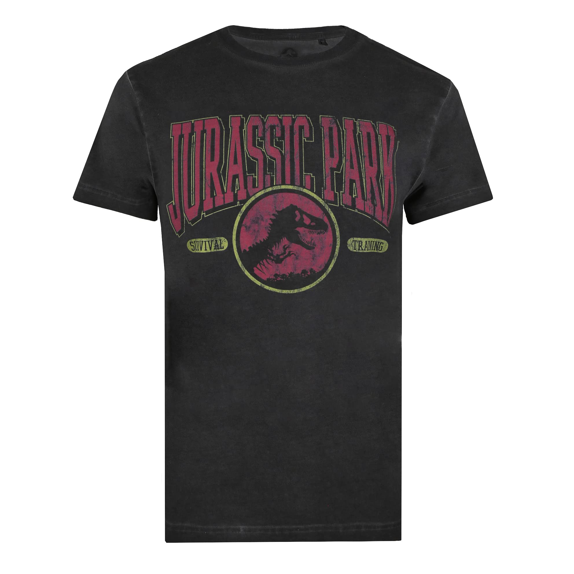 Cotton SoulJurassic Park Survival Training Mens Vintage Wash T Shirt